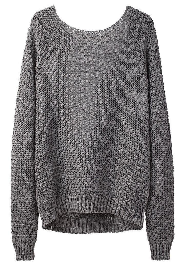 Le Loose Drape Back Sweater
