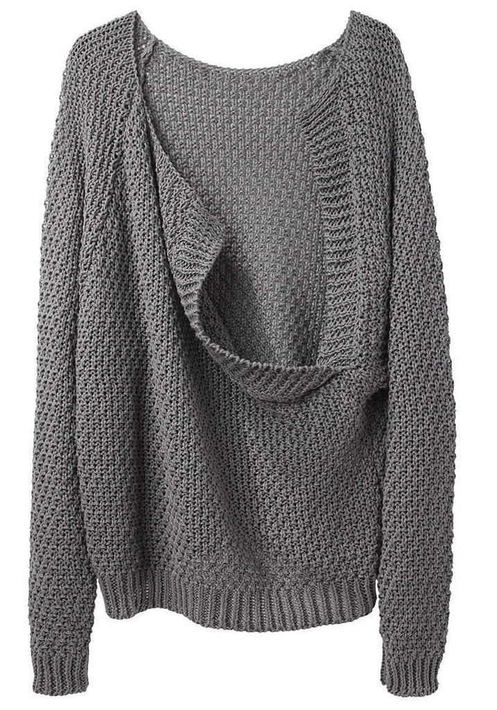 Le Loose Drape Back Sweater