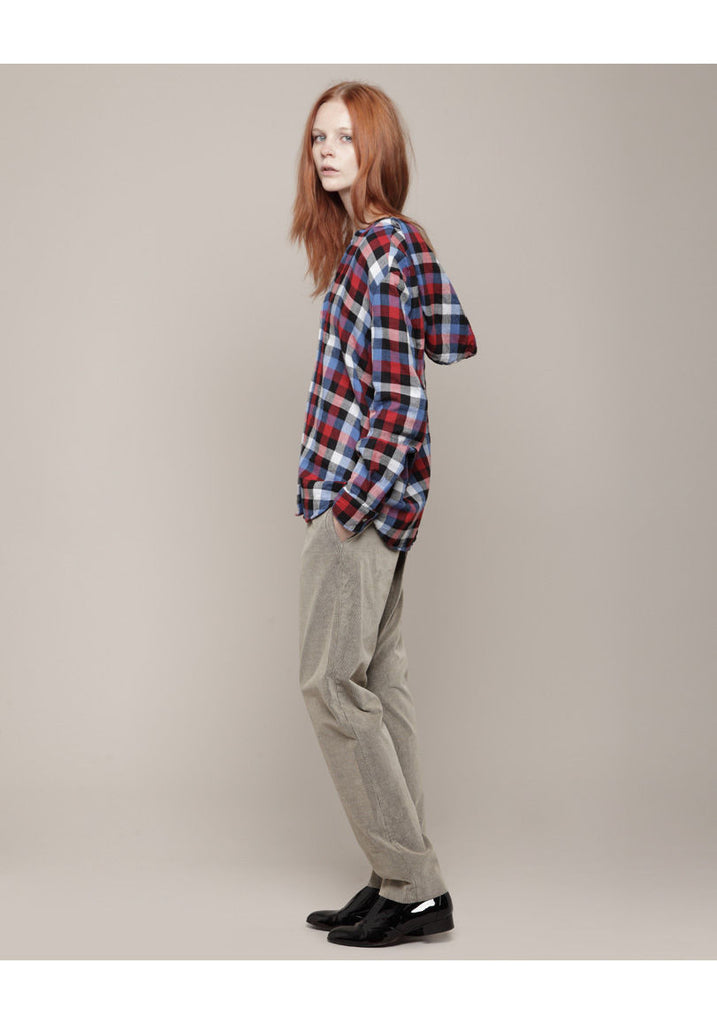 Hooded Plaid Shirt