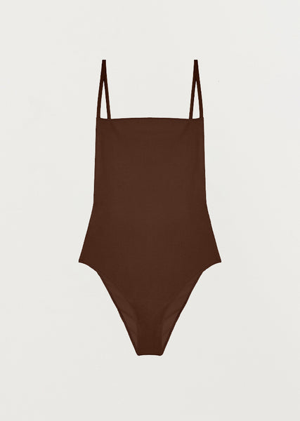 ワンピース水着 LIDO SS25 TRE GEMOETRIC STRAP (TRE BROWN) Tre One Piece — Brown – La Garçonne