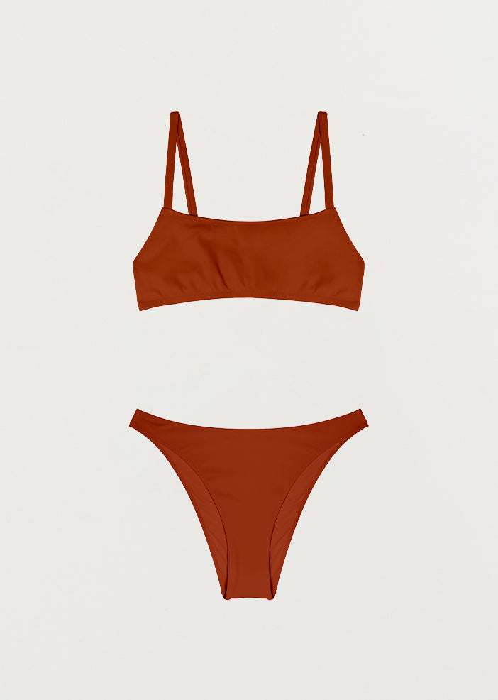 Undici Low Waist Bikini — Terracotta
