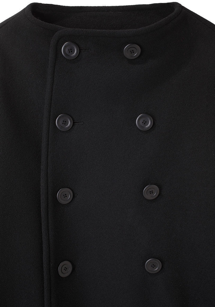Collarless Barrel Coat
