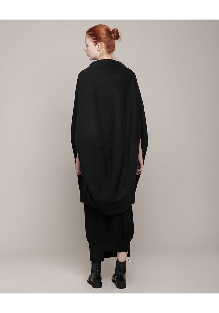 Collarless Barrel Coat