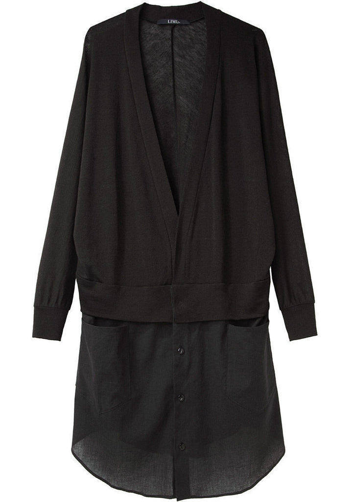 Contrast Bottom Cardigan