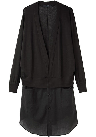 Contrast Bottom Cardigan