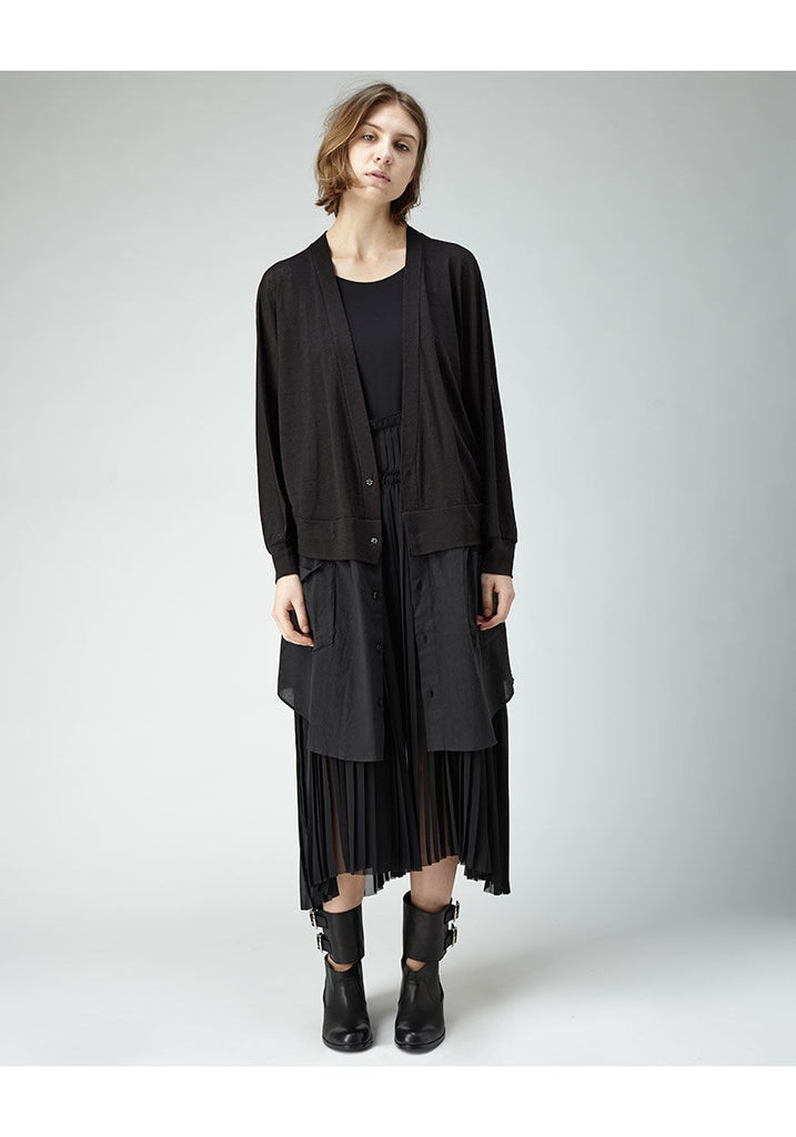 Contrast Bottom Cardigan