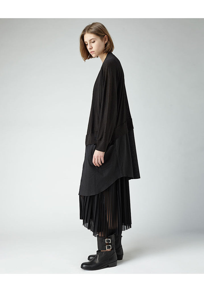 Contrast Bottom Cardigan