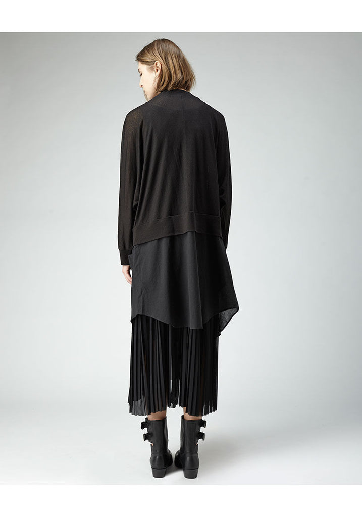 Contrast Bottom Cardigan