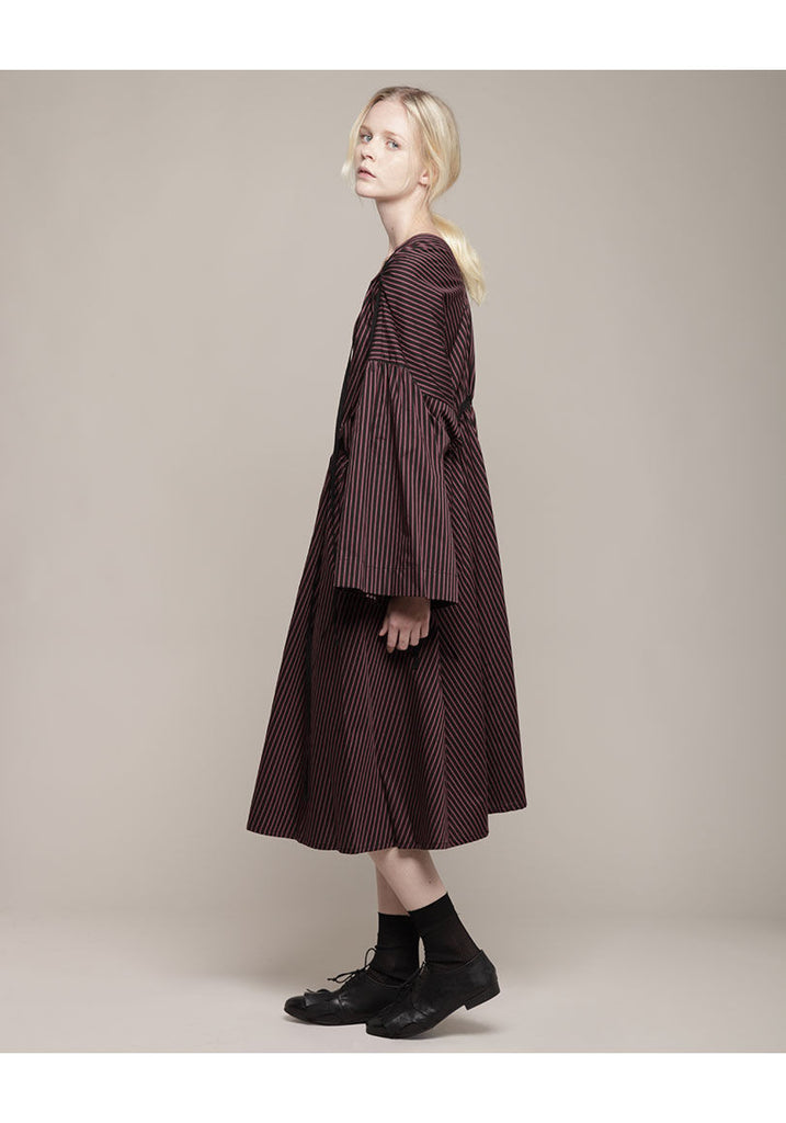 Gathered Stripe Dress