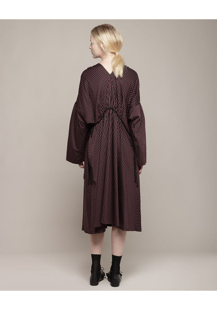 Gathered Stripe Dress