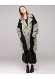 Knit Panel Army Coat
