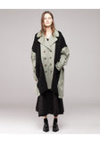 Knit Panel Army Coat
