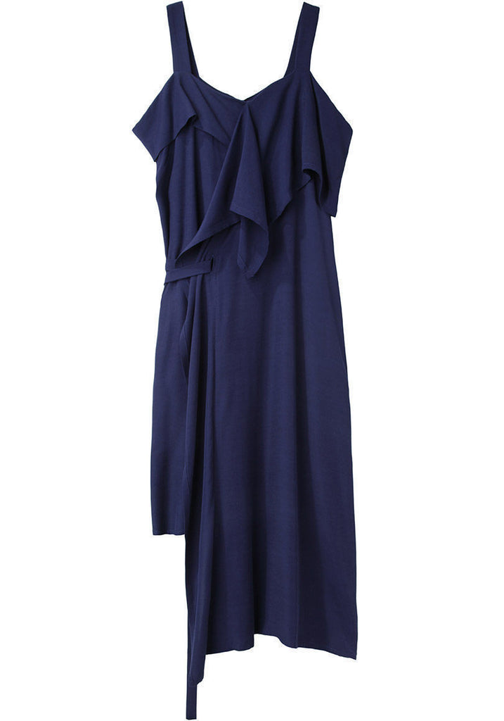 Sleeveless Drape Dress