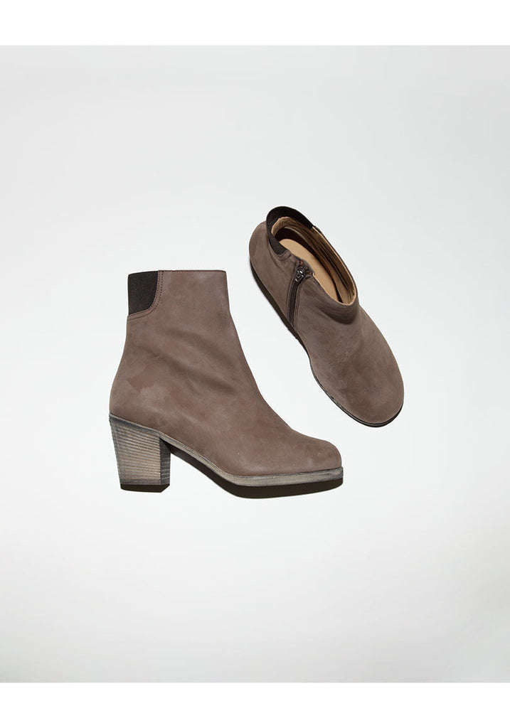 Stacked-Heel Boot