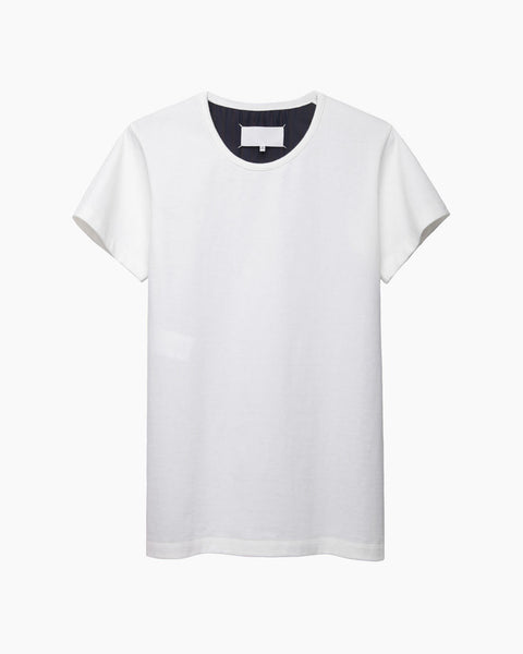 メゾンスコッチ MAISON SCOTCH 正規販売店 レディース 無地 半袖Tシャツ WOVEN AND JERSEY MIXED TEE WITH LADDER TAPE INSERTS 143755 01 54436 OFF WHI k7jxjXB4H6QD.jpg?width=768