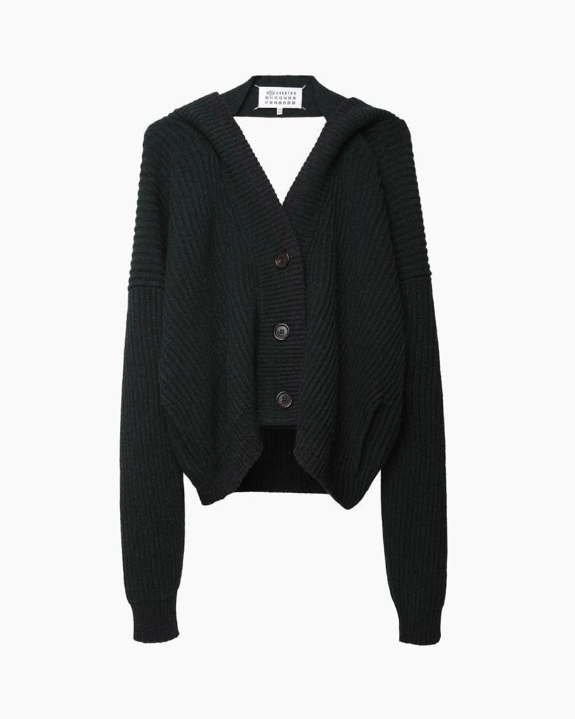 Cut-Out Hanging Collar Cardigan
