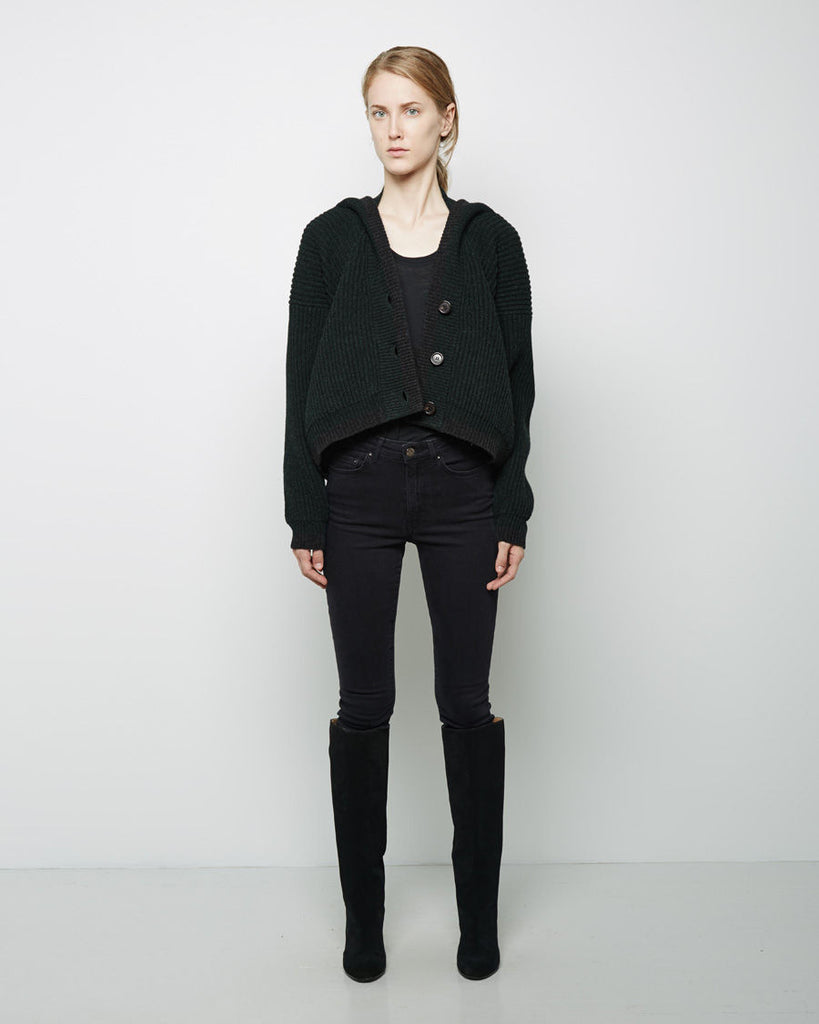 Cut-Out Hanging Collar Cardigan