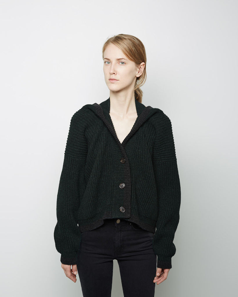 Cut-Out Hanging Collar Cardigan