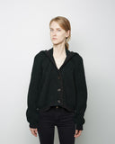 Cut-Out Hanging Collar Cardigan
