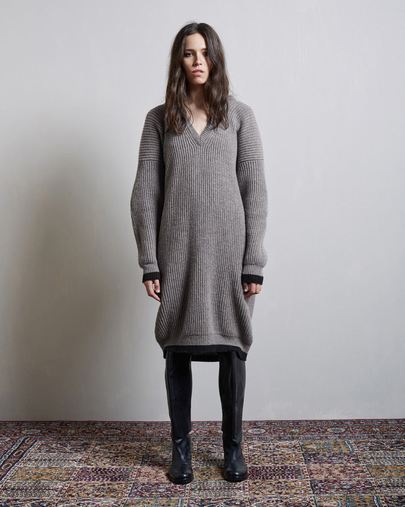 Cut-Out Hanging Collar Dress