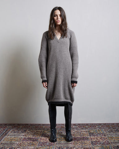 Cut-Out Hanging Collar Dress