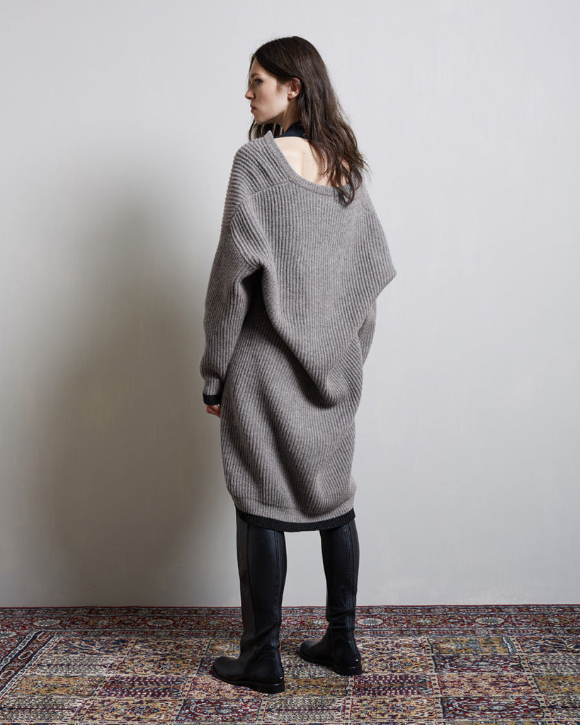 Cut-Out Hanging Collar Dress