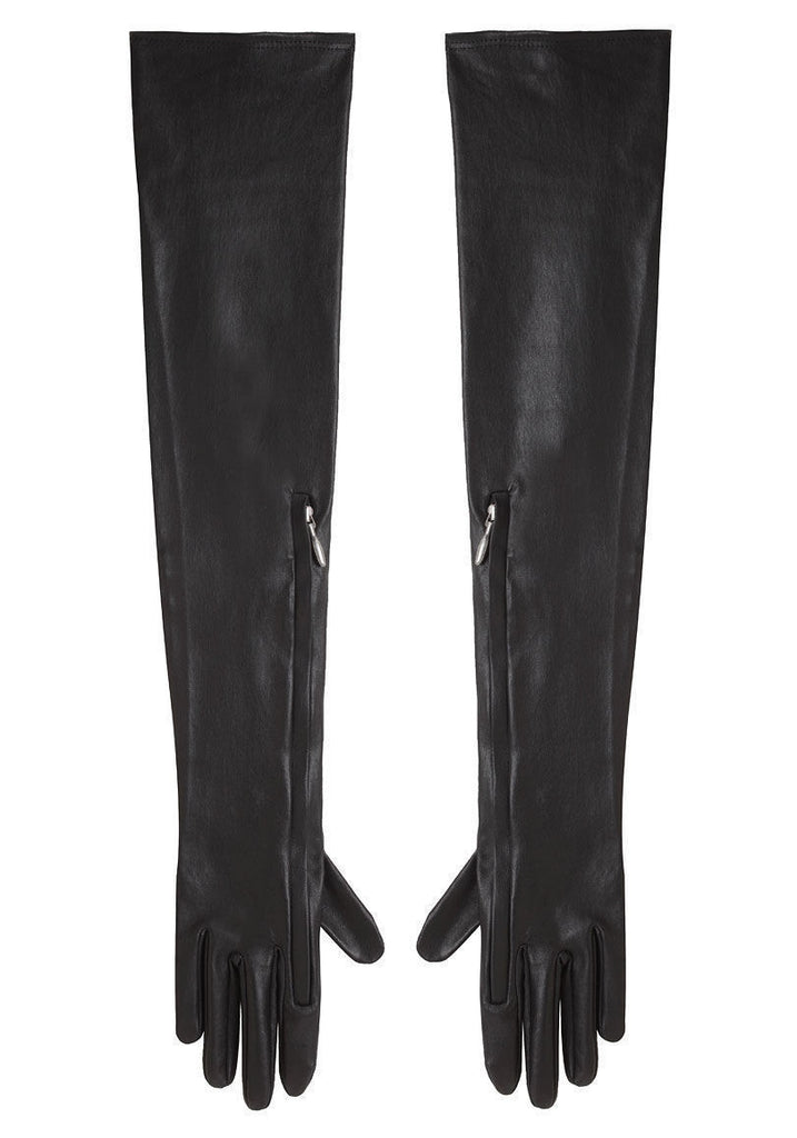 Long Leather Gloves