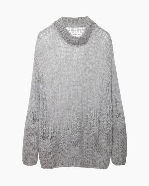 Web Knit Wool Mohair Sweater