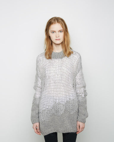 Web Knit Wool Mohair Sweater
