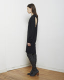 Coated Burlap Thigh High Boot