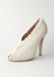 Shearling Peeptoe-Pump