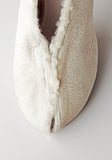 Shearling Peeptoe-Pump