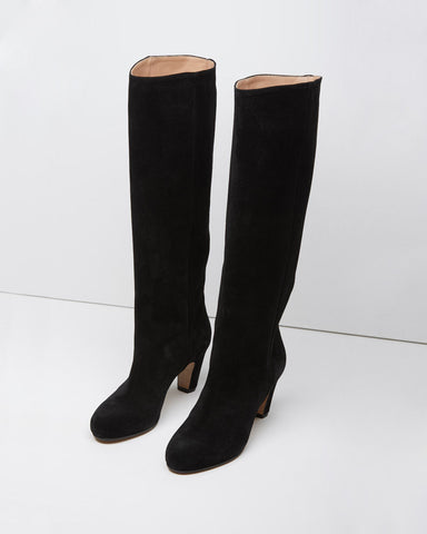 Tall Curved-Heel Boot