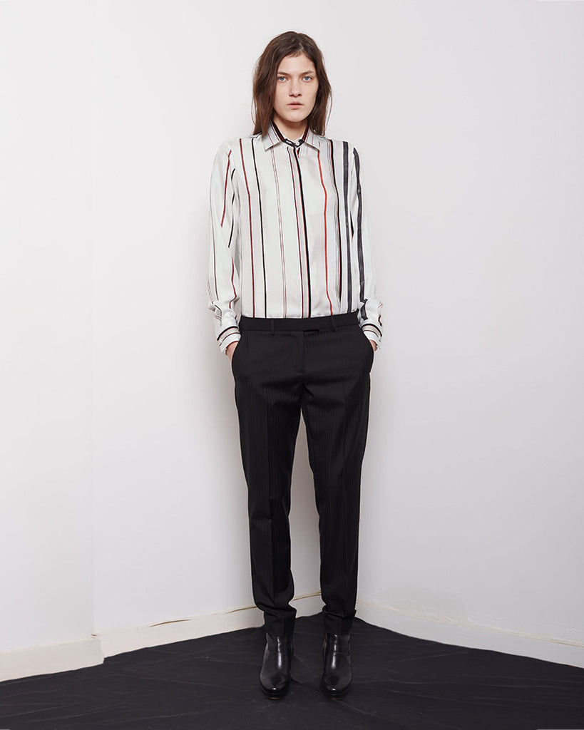 Scarf Print Silk Shirt