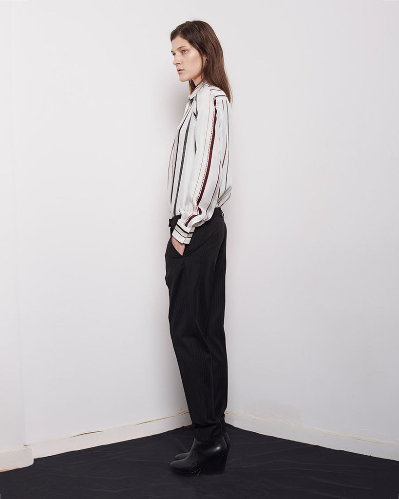 Scarf Print Silk Shirt