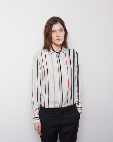 Scarf Print Silk Shirt