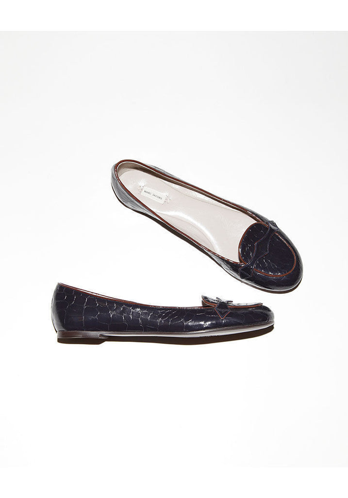 Crocodile Embossed Flat