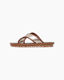 Metallic Criss-Cross Strap Sandal