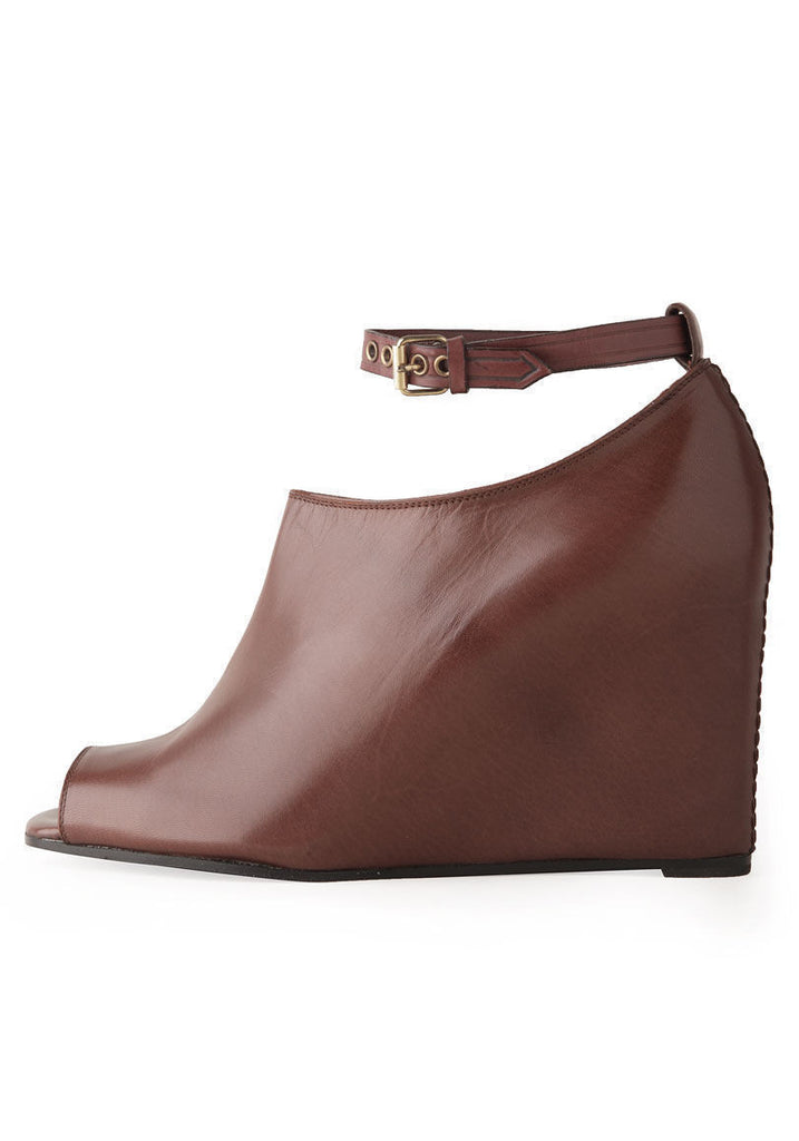 Peep Toe Covered Wedge