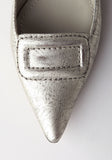 Pointy Toe Flat w/ Covered Buckle