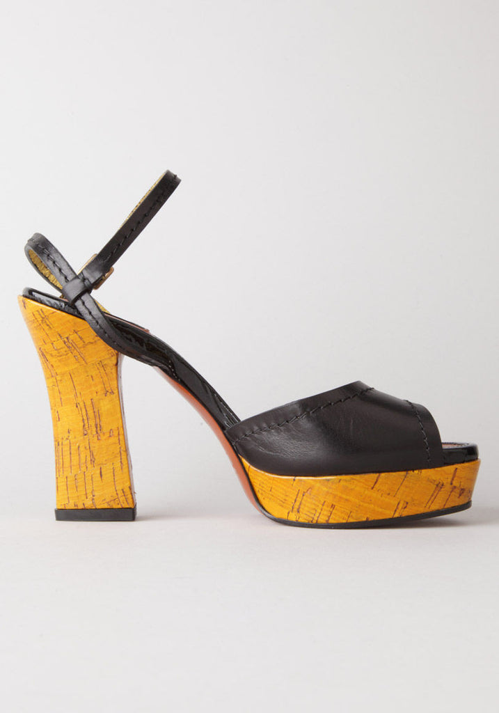 Sandal with Chunky Cork Heel