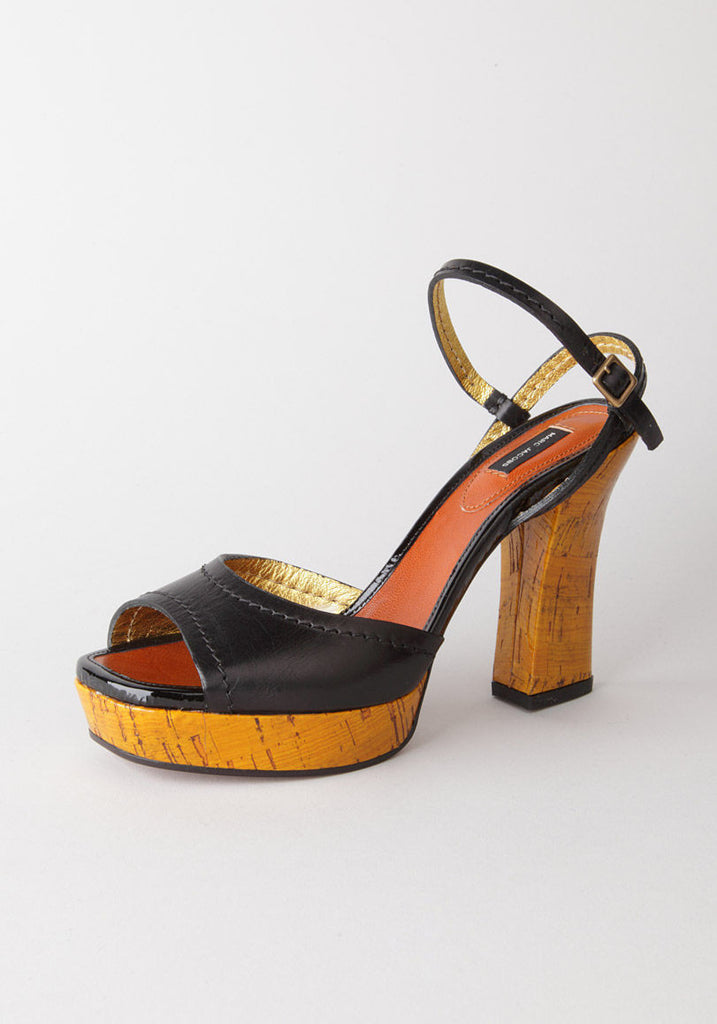 Sandal with Chunky Cork Heel