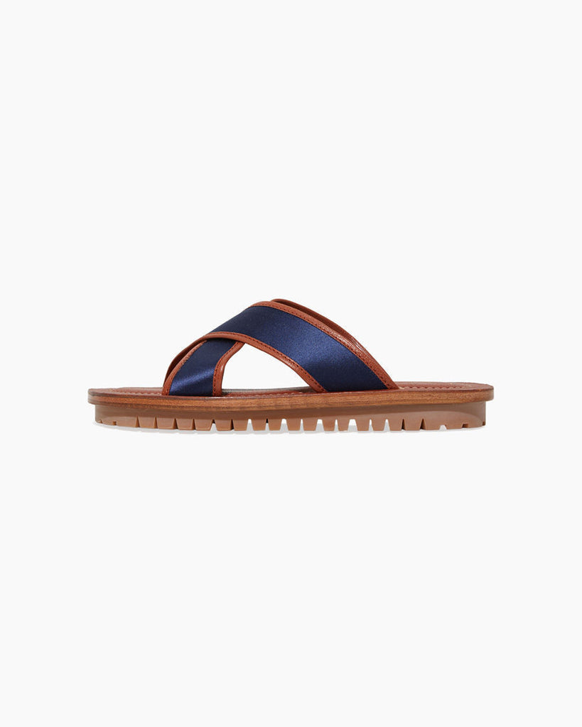 Sateen Criss-Cross Strap Sandal