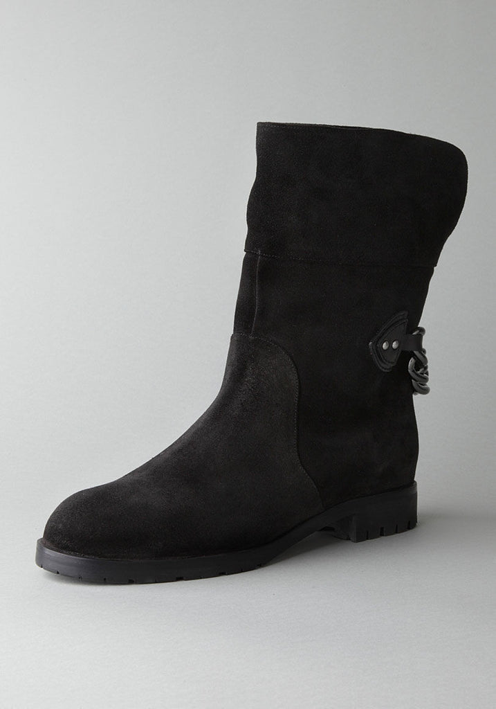 Short Boot with Chain Detail