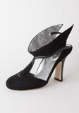Suede & Patent Wing Heel