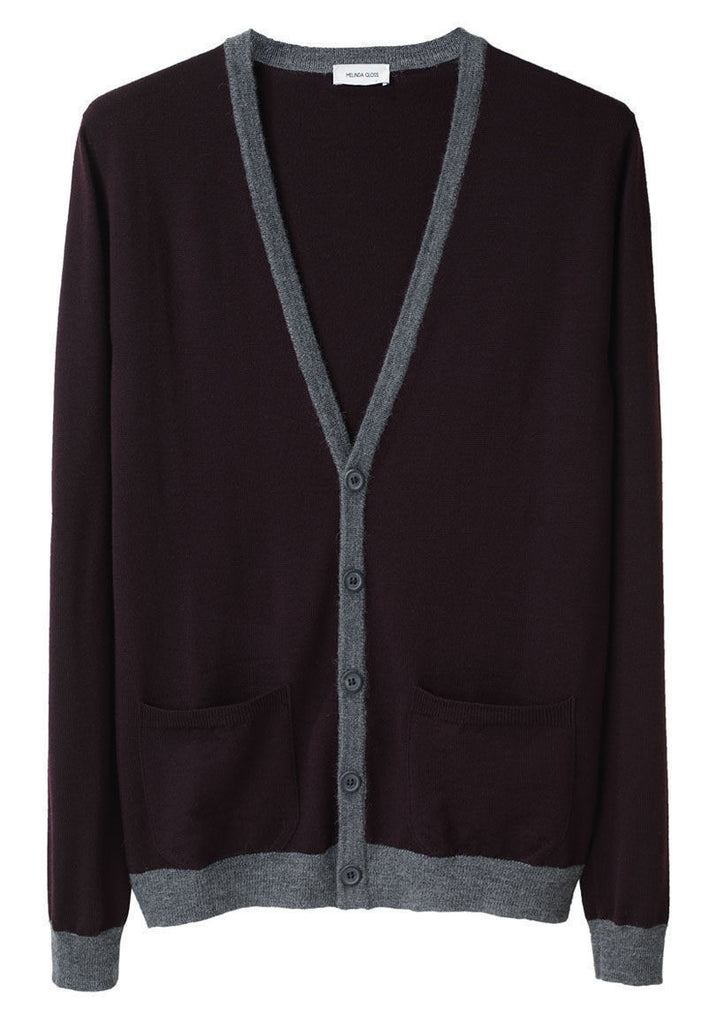 V-Neck Merino Wool Cardigan