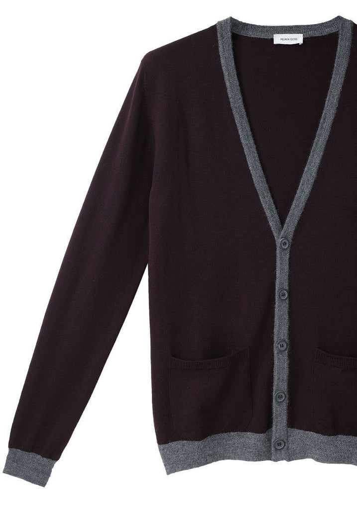 V-Neck Merino Wool Cardigan