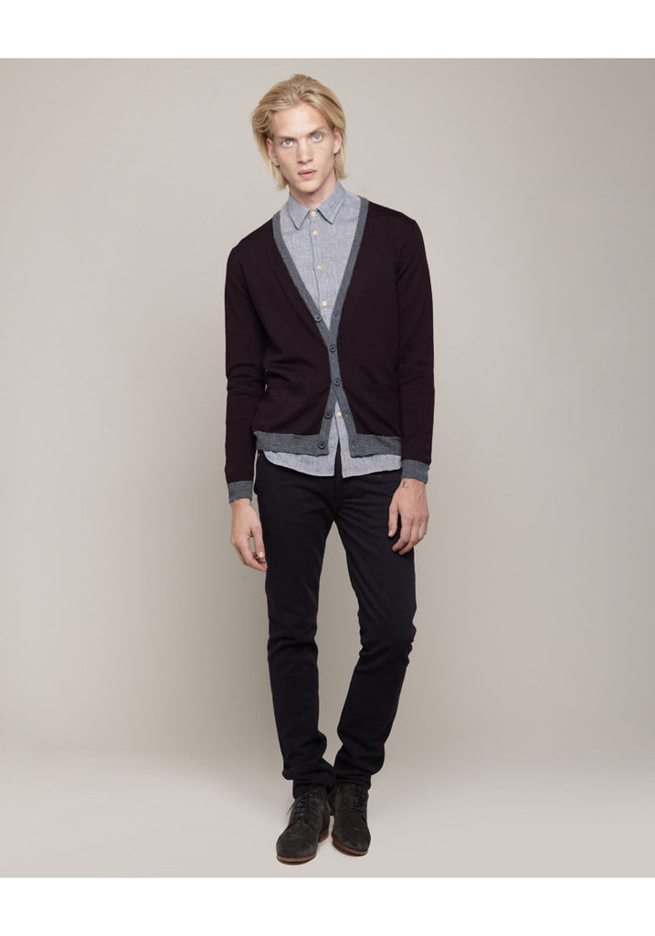 V-Neck Merino Wool Cardigan