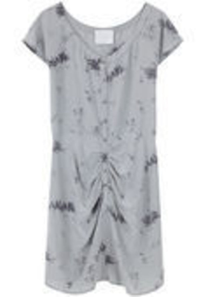 Button Front Ruched Dress