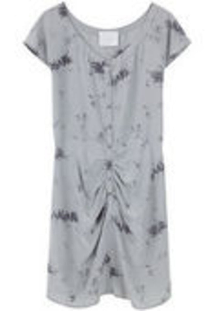 Button Front Ruched Dress